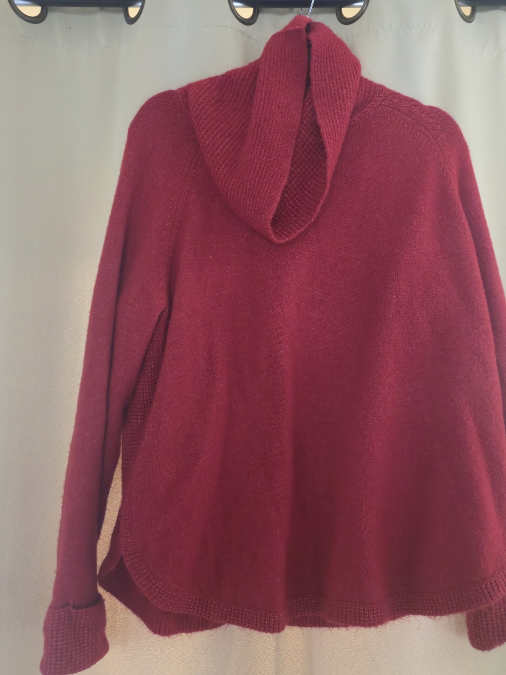 Style & Co. Red Hooded Turtleneck Sweater